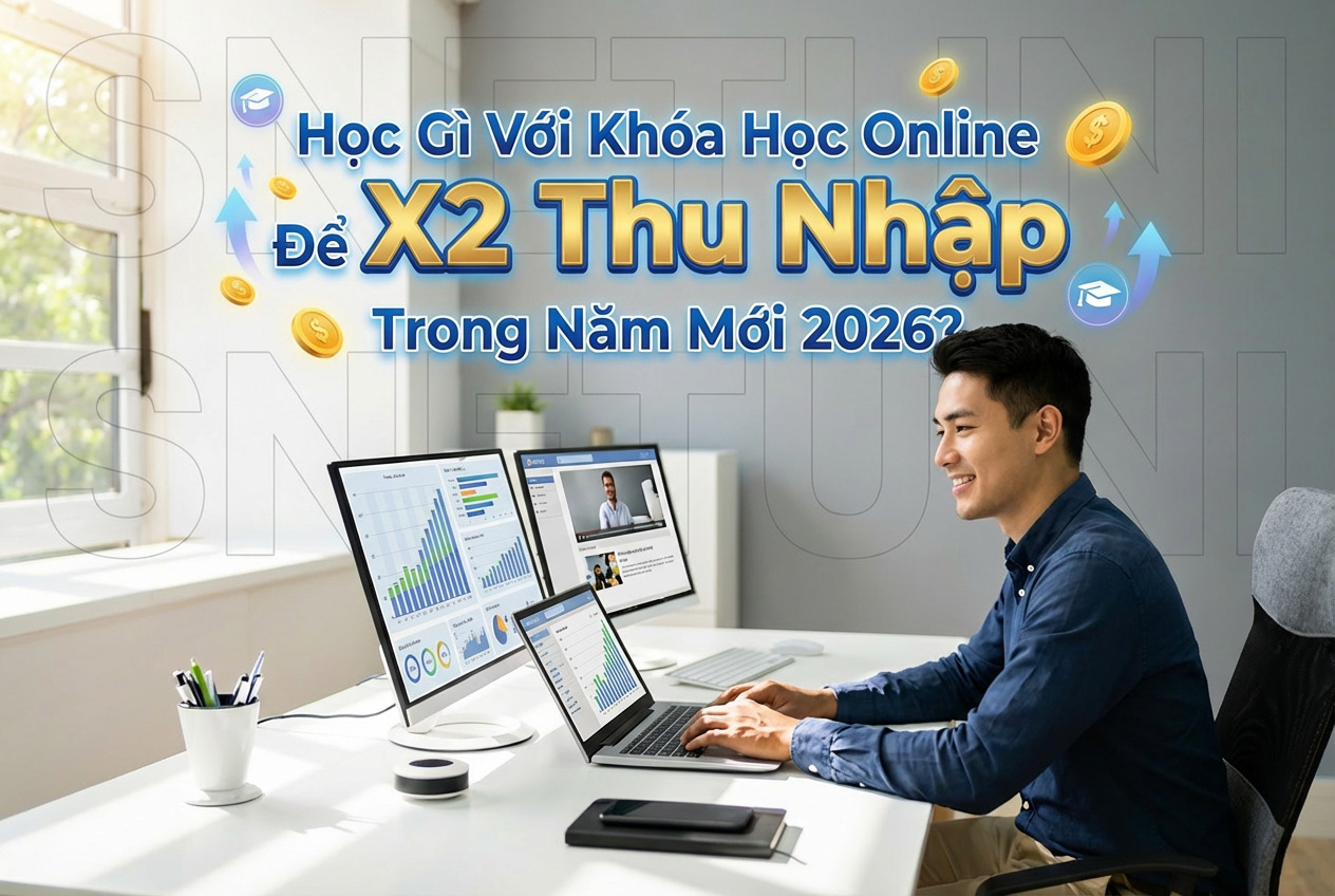 Học Gì Với Khóa Học Online Để X2 Thu Nhập Trong Năm Mới 2026?