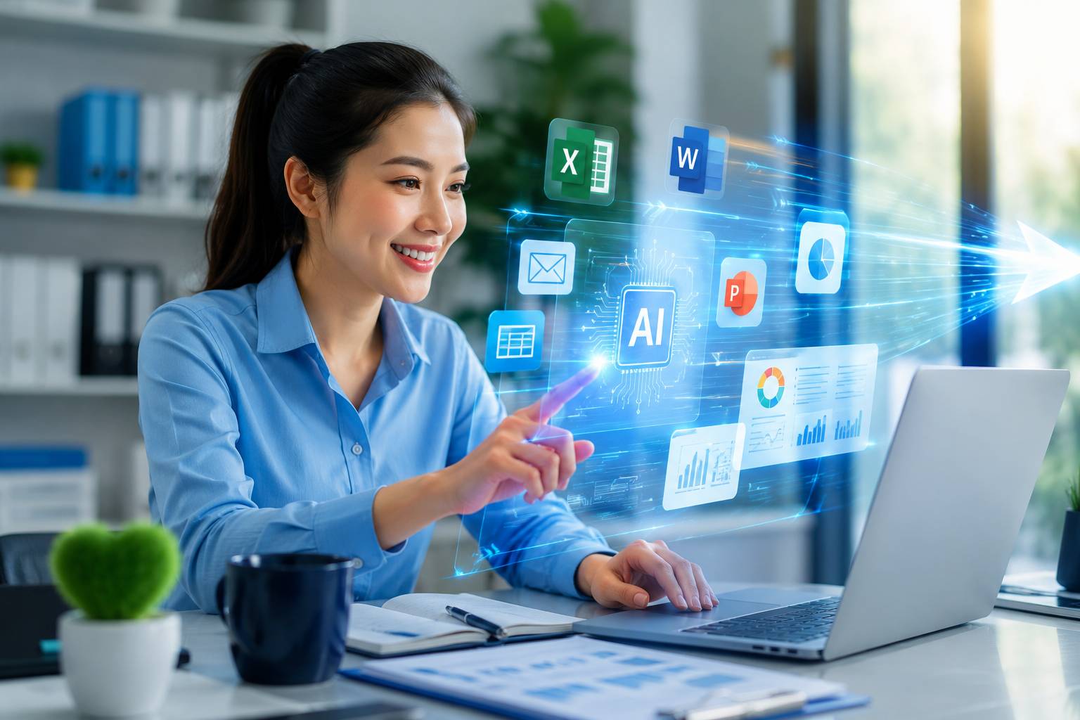 Những Mẹo L&agrave;m Chủ Tin Học Văn Ph&ograve;ng Thời Đại AI Xu Hướng Mới