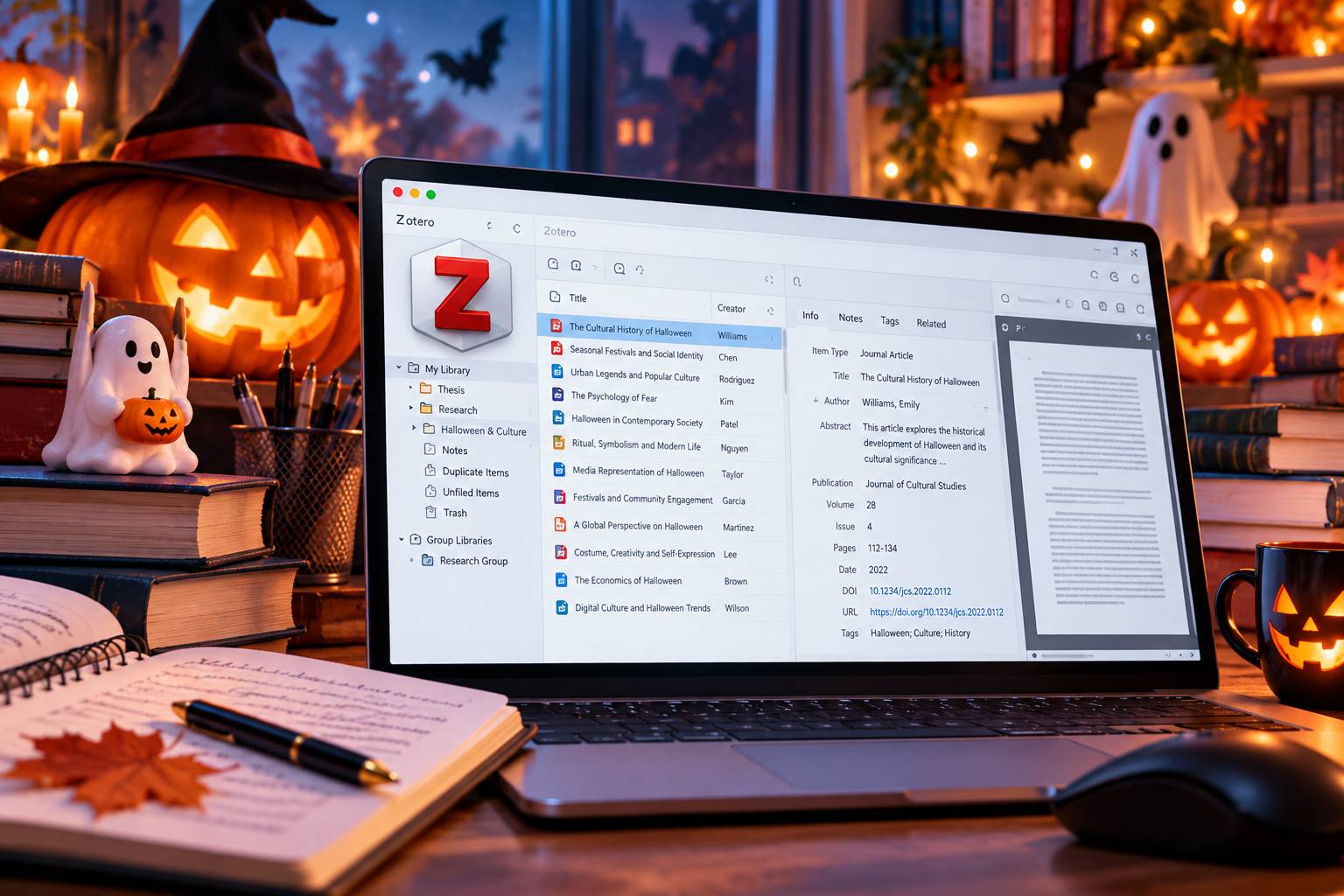 Zotero Halloween: C&aacute;ch Quản L&yacute; T&agrave;i Liệu V&agrave; Tr&iacute;ch Dẫn Khi Học