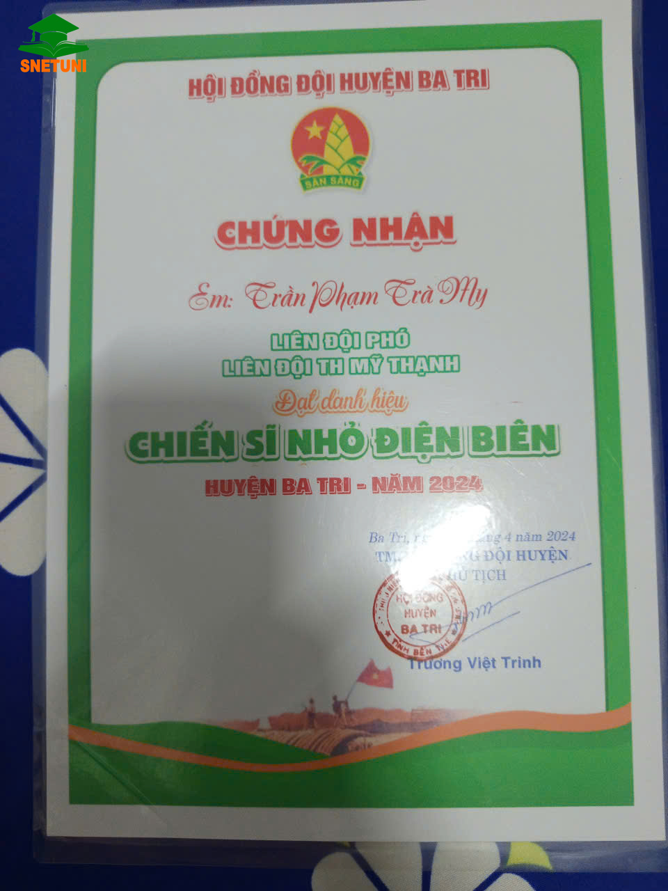 Bé Trà My đạt nhiều thành tích xuất sắc trong học tập và hoạt động của trường lớp 