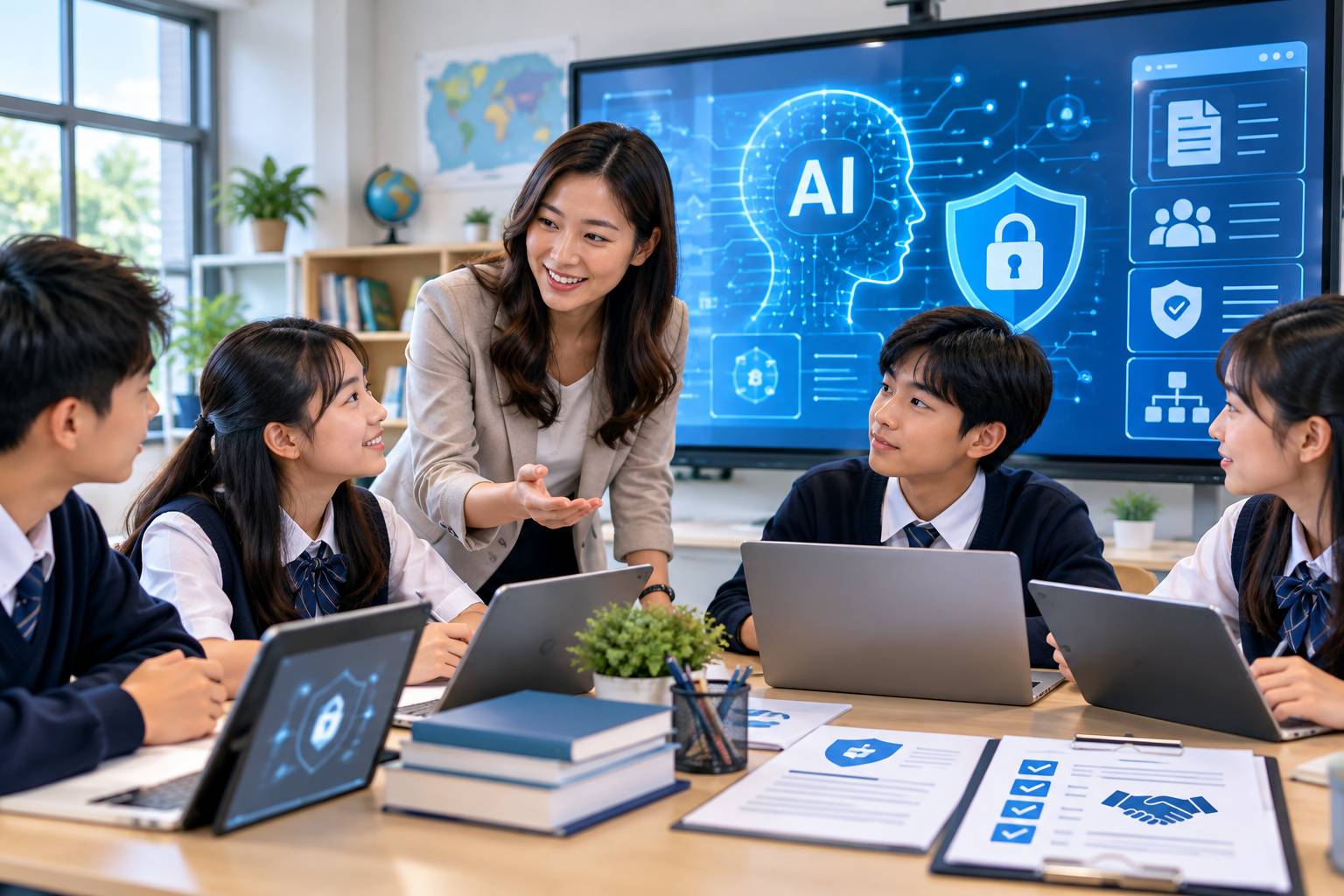 Chuẩn an toàn AI trong trường học năm 2026 ghi nhận bước chuyển dịch mạnh mẽ khi các quốc gia bắt đầu ban hành những bộ quy tắc pháp lý nghiêm ngặt nhằm bảo vệ học sinh