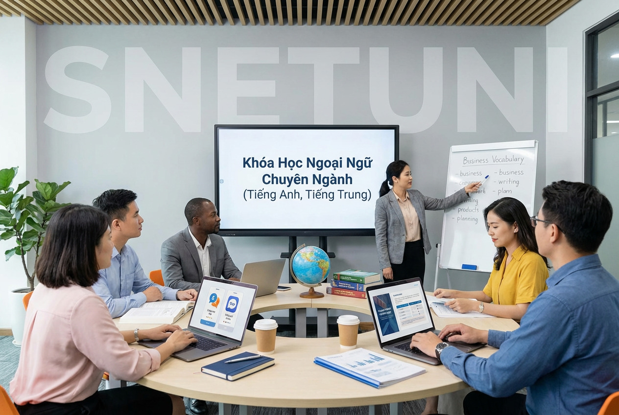 Nâng cao kỹ năng ngoại ngữ với các khóa học online trên nền tảng giáo dục học tập trực tuyến SnetUni  