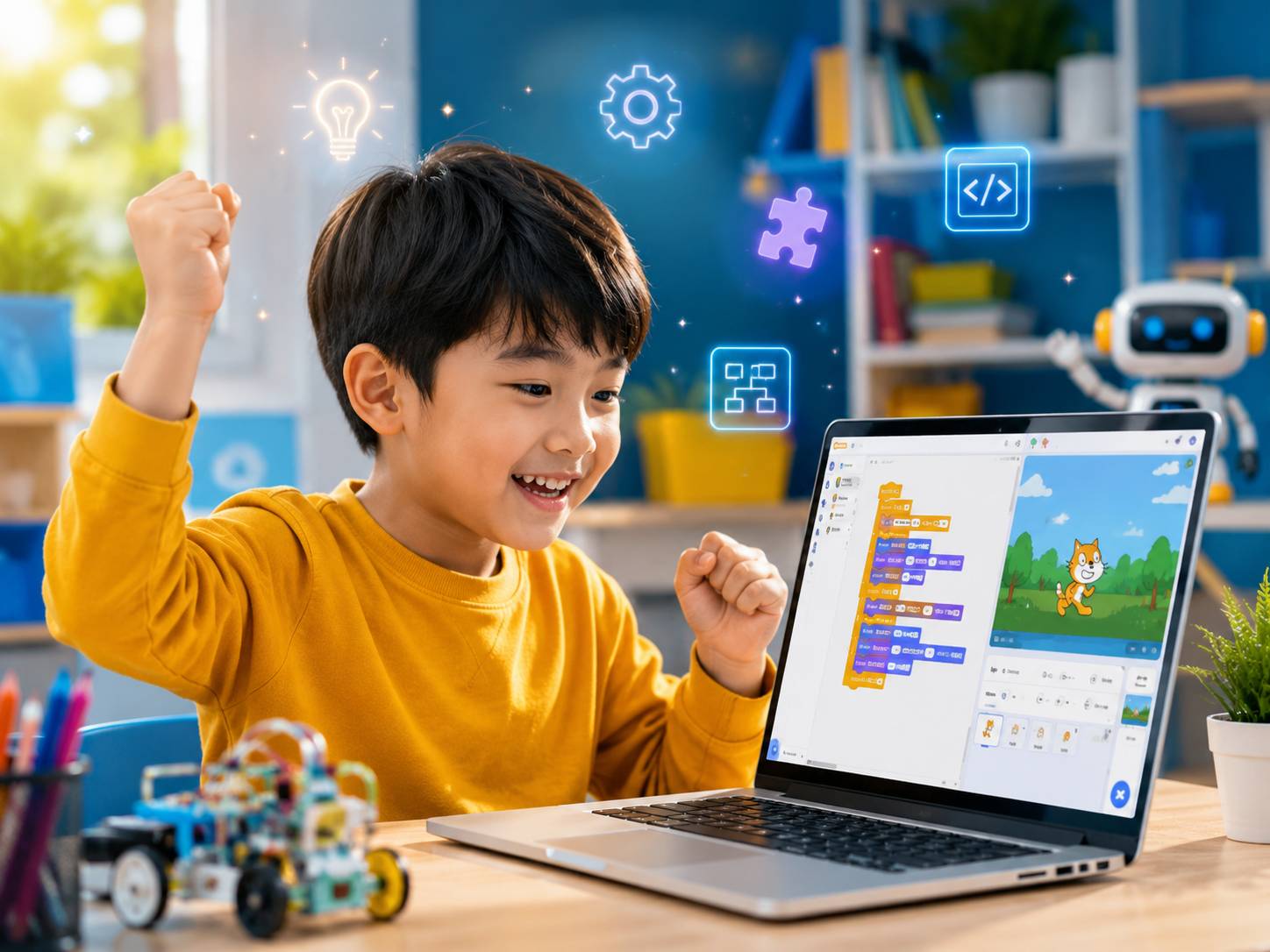 Lợi ích vượt trội của học lập trình Scratch (Ảnh: SnetUni)