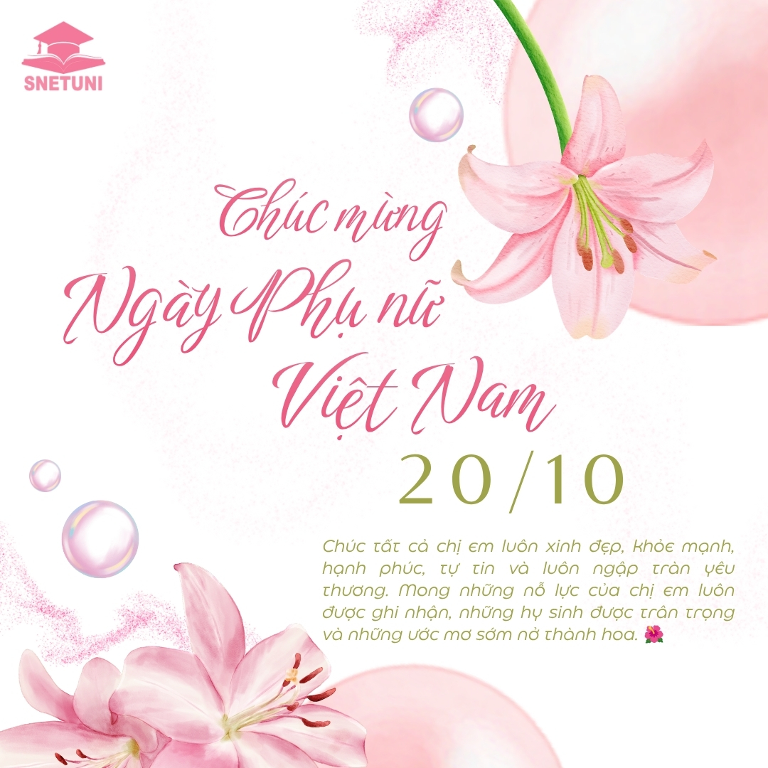 SnetUni chúc mừng ngày Phụ nữ Việt Nam 20/10 