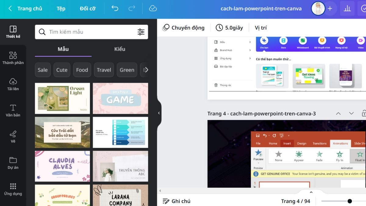 Hướng dẫn chi tiết cách chỉnh sửa Powerpoint bằng Canva