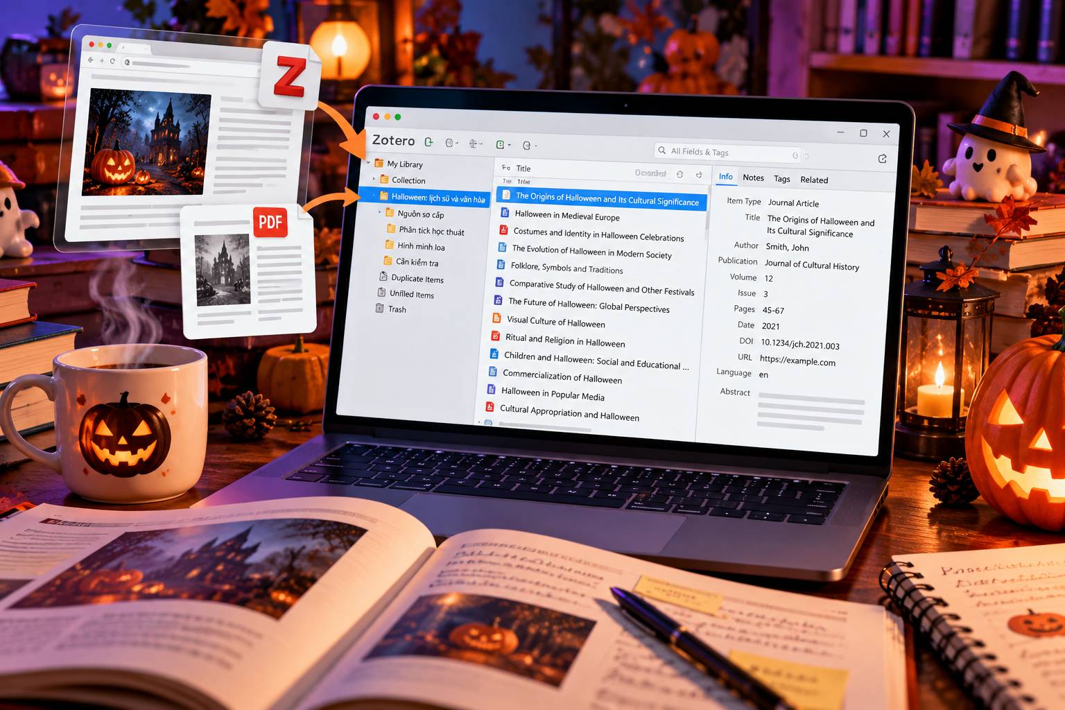 Giao diện phần mềm Zotero giúp quản lý tài liệu và trích dẫn hiệu quả 