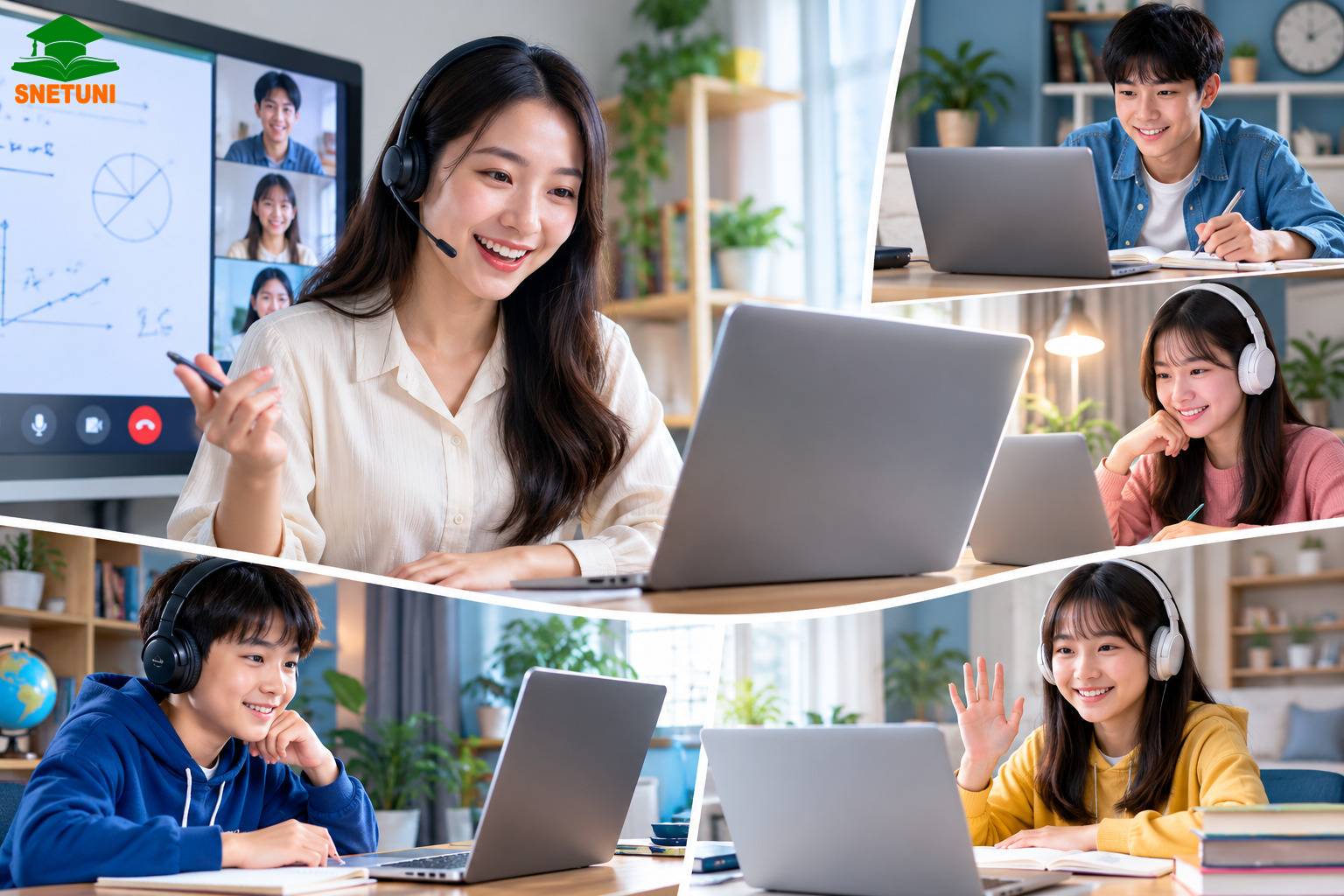Phòng học tương tác trực tuyến SNETUNI MEET với nhiều tính năng ưu việt hỗ trợ giảng dạy online hiệu quả 