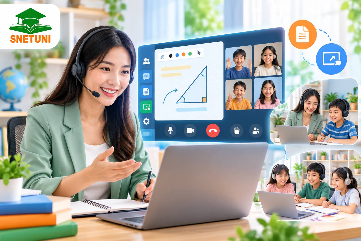 Phòng học trực tuyến giúp giáo viên dễ dàng kết nối và dạy học linh hoạt với hiệu quả nhanh chóng 