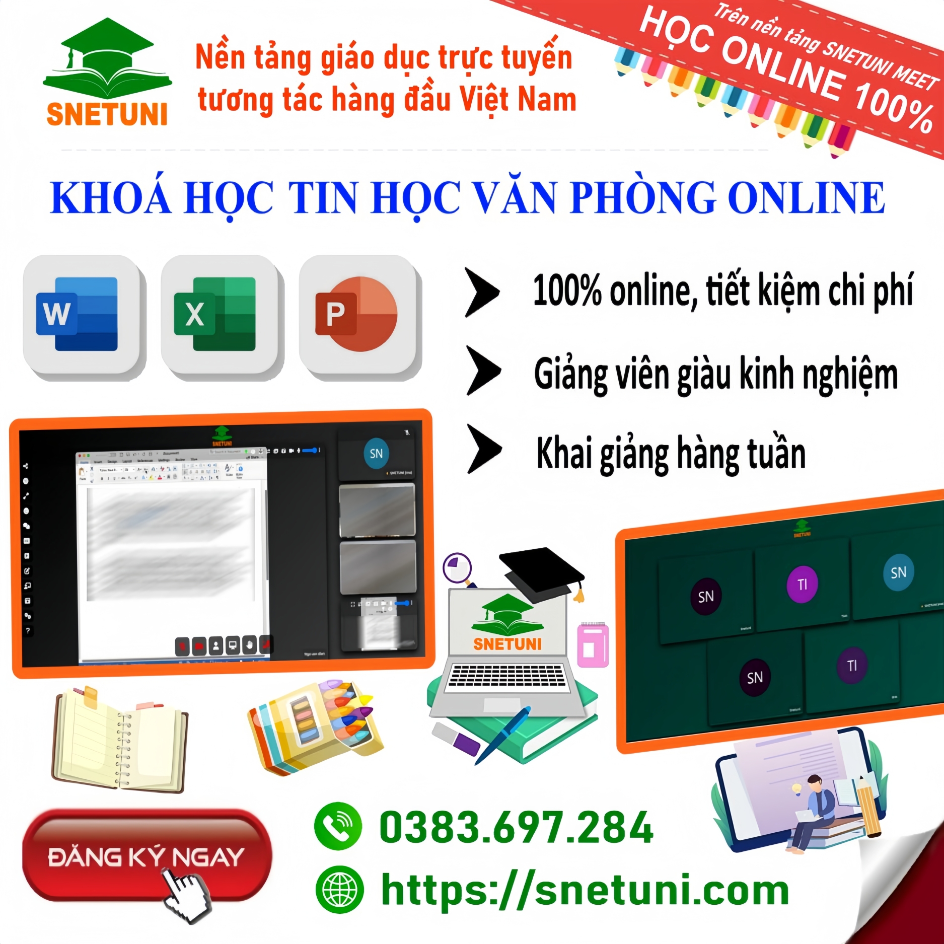 Combo Khóa Học Tin Học Văn Phòng Online