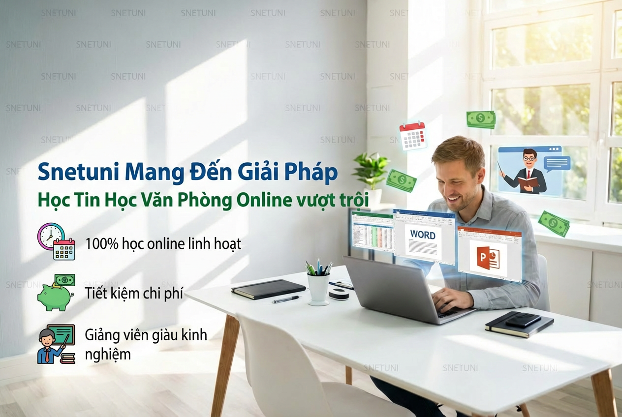 Giải pháp học tin học văn phòng online vượt trội tại SnetUni - Nền tảng giáo dục học tập tương tác trực tuyến hàng đầu