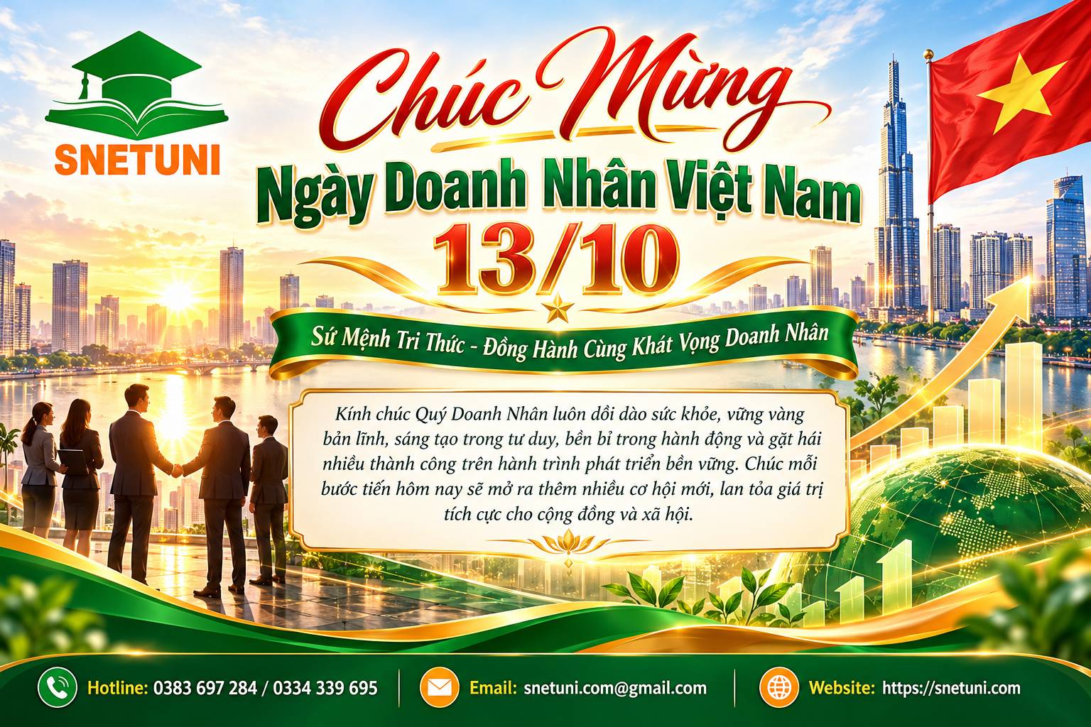  SnetUni chúc mừng ngày doanh nhân Việt Nam 13/10